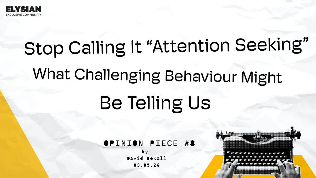 Stop Calling It "Attention Seeking" - Opinion Piece #8